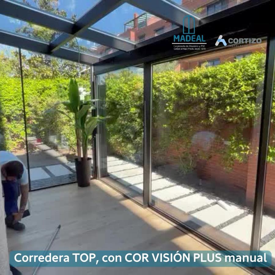 Instalación de Corredera TOP con COR VISIÓN PLUS manual de Cortizo